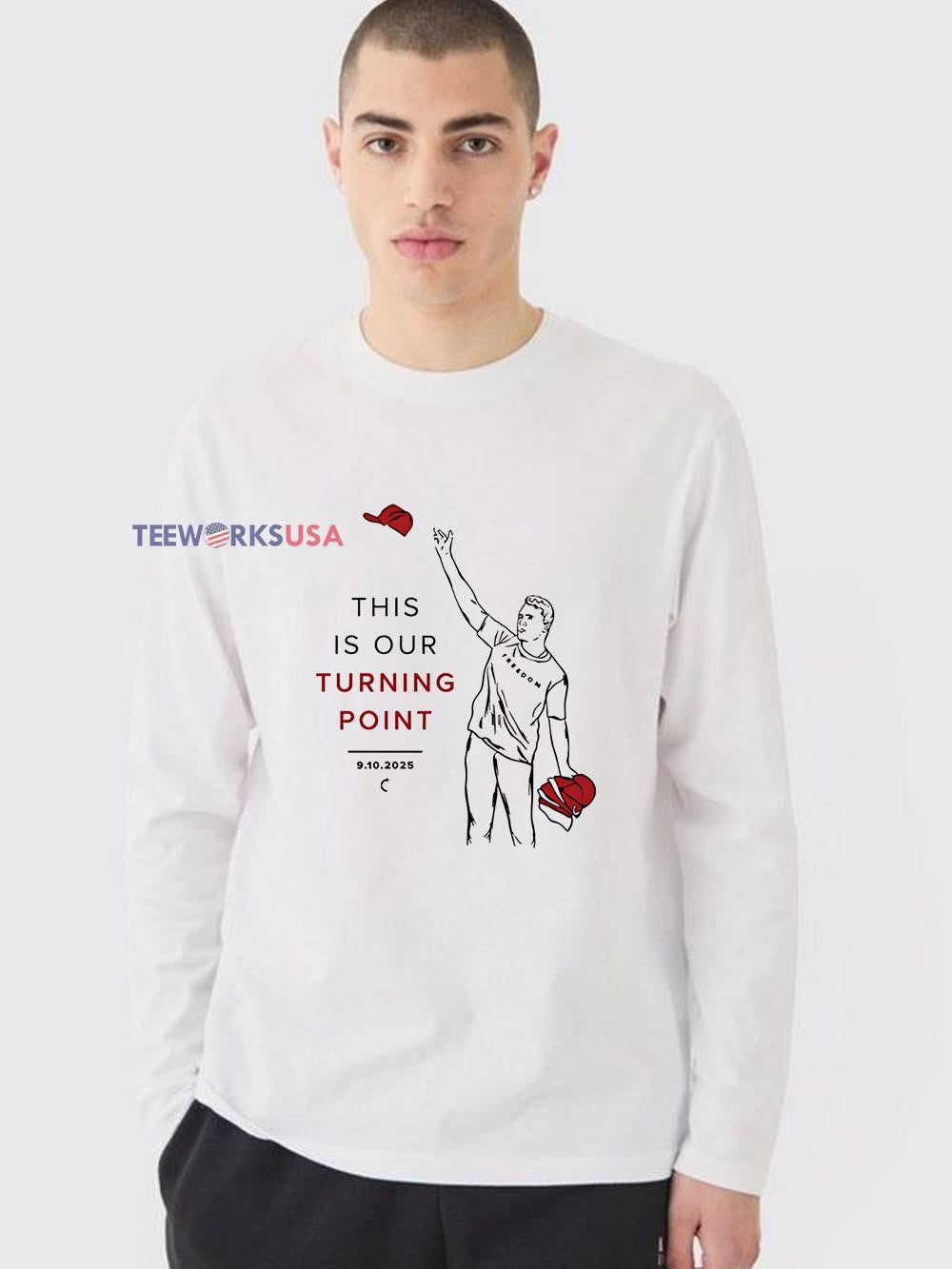 This is our turning point Charlie Kirk - Adult & Kids T-Shirts, Sweatshirts & Hoodies apparel design preview 3