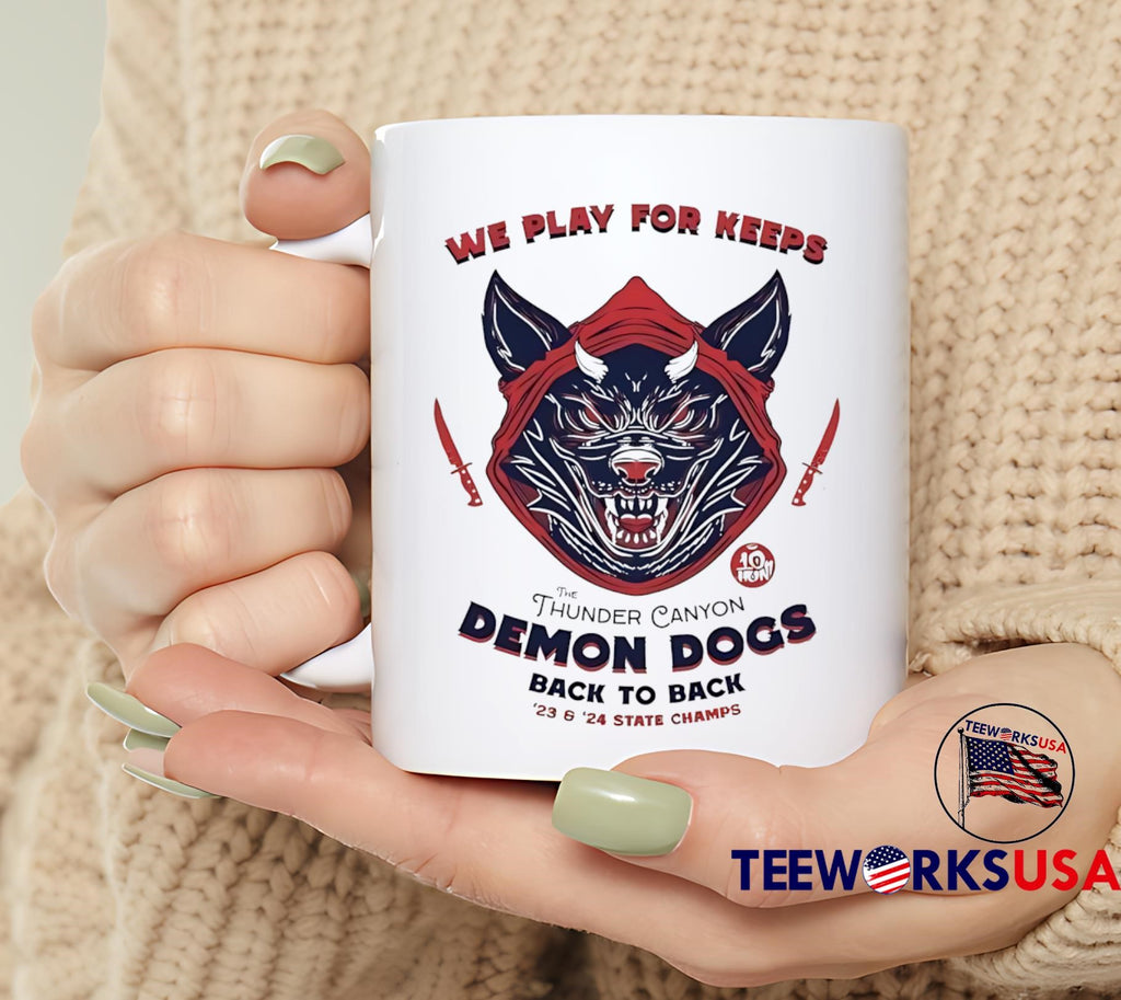 Thunder canyon demon dogs dominate as 2023 and 2024 - Adult & Kids T-Shirts, Sweatshirts & Hoodies apparel design preview 6
