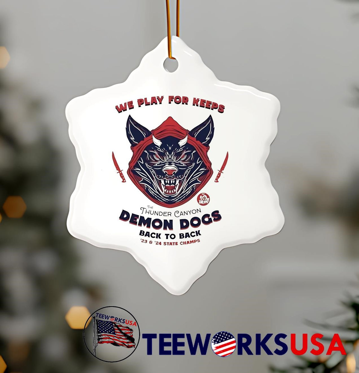 Thunder canyon demon dogs dominate as 2023 and 2024 - Adult & Kids T-Shirts, Sweatshirts & Hoodies apparel design preview 7