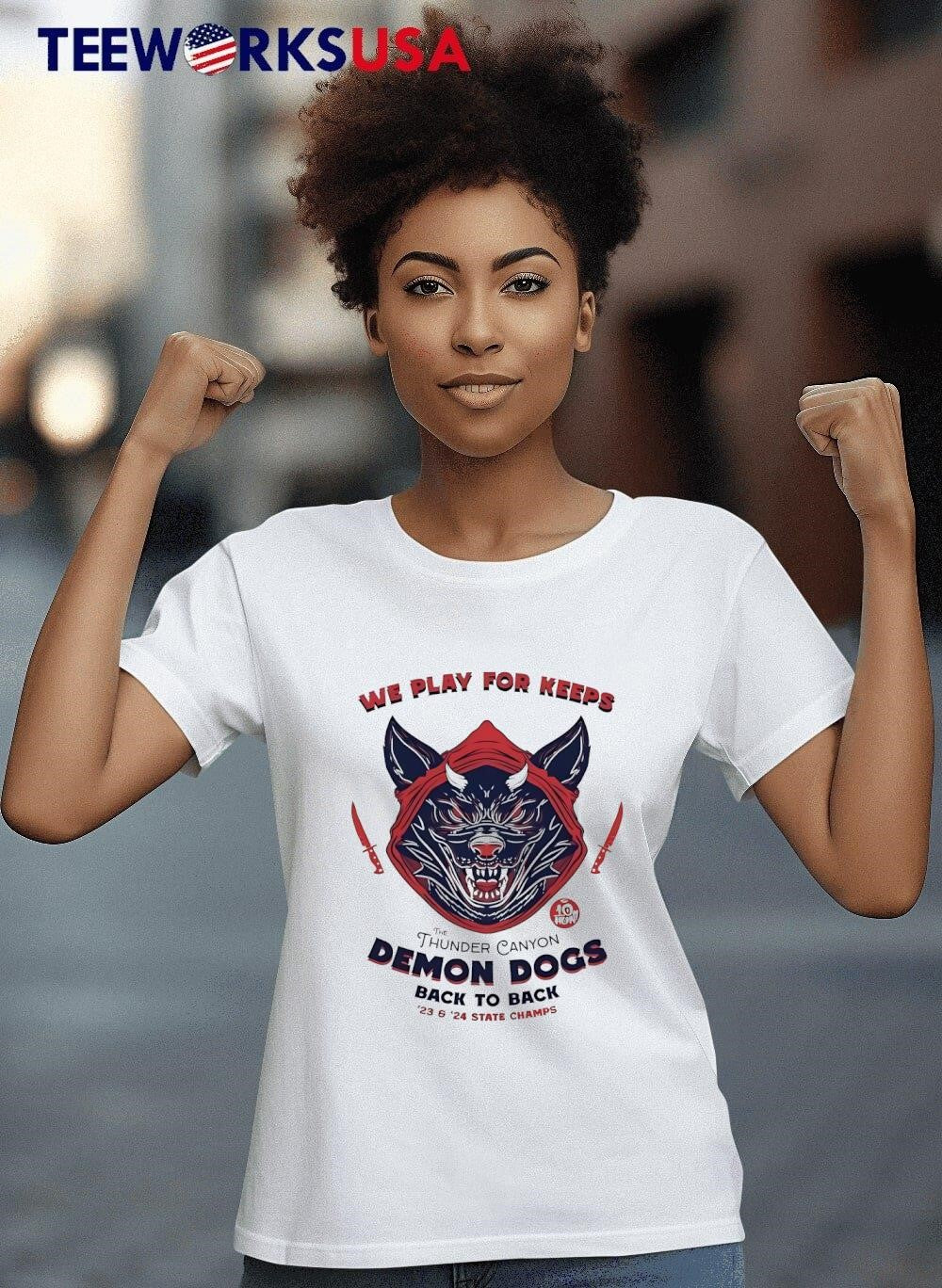 Thunder canyon demon dogs dominate as 2023 and 2024 - Adult & Kids T-Shirts, Sweatshirts & Hoodies apparel design preview 8