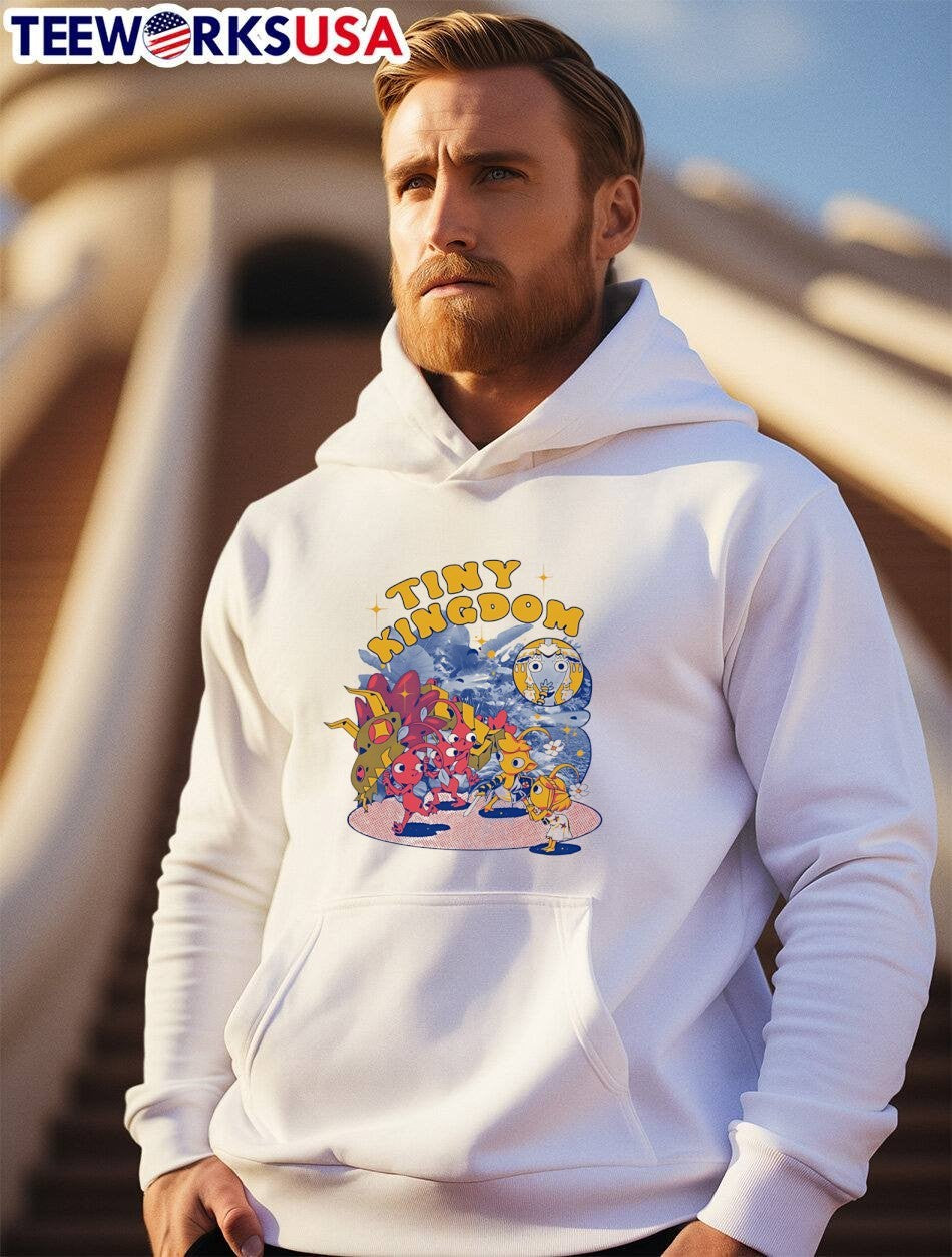 Tiny Kingdom Featuring Red Pikmin Fighting a Boss - Adult & Kids T-Shirts, Sweatshirts & Hoodies apparel design preview 2