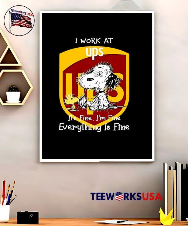 Tired Snoopy ups I work at it's fime I'm fine - Adult & Kids T-Shirts, Sweatshirts & Hoodies apparel design preview 5