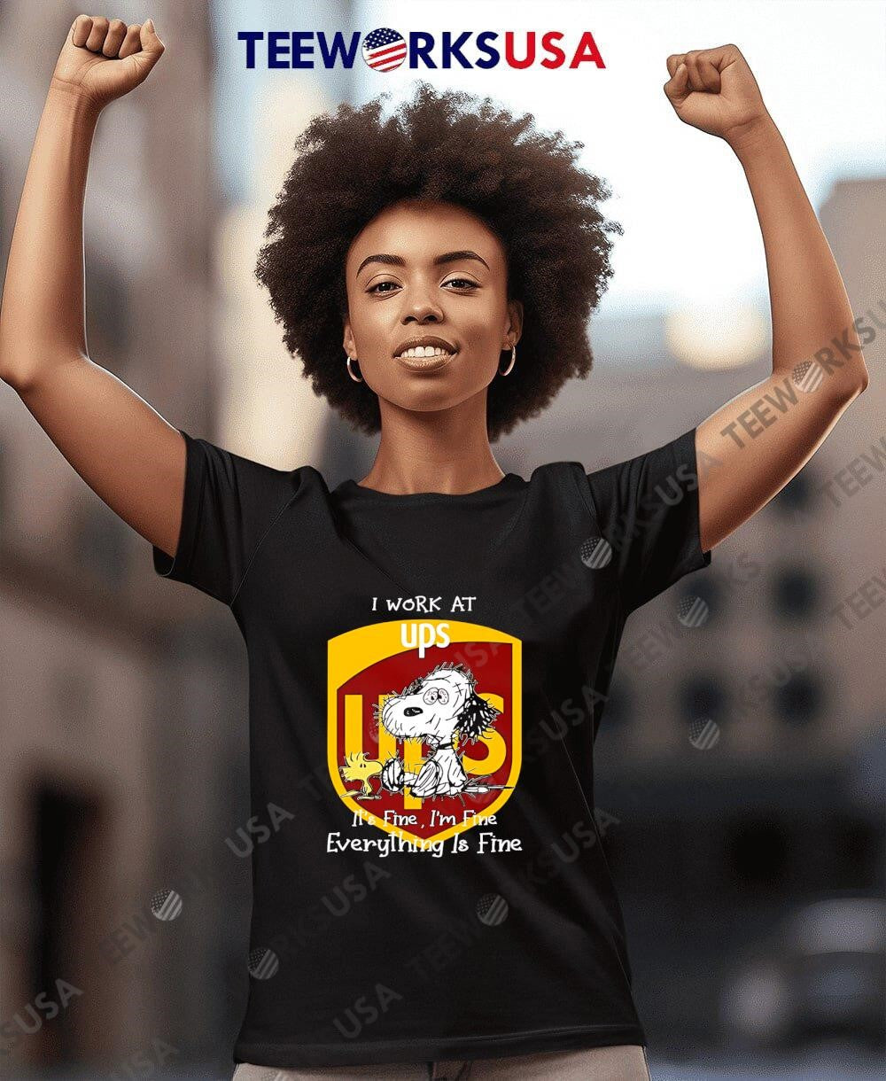 Tired Snoopy ups I work at it's fime I'm fine - Adult & Kids T-Shirts, Sweatshirts & Hoodies apparel design preview 8
