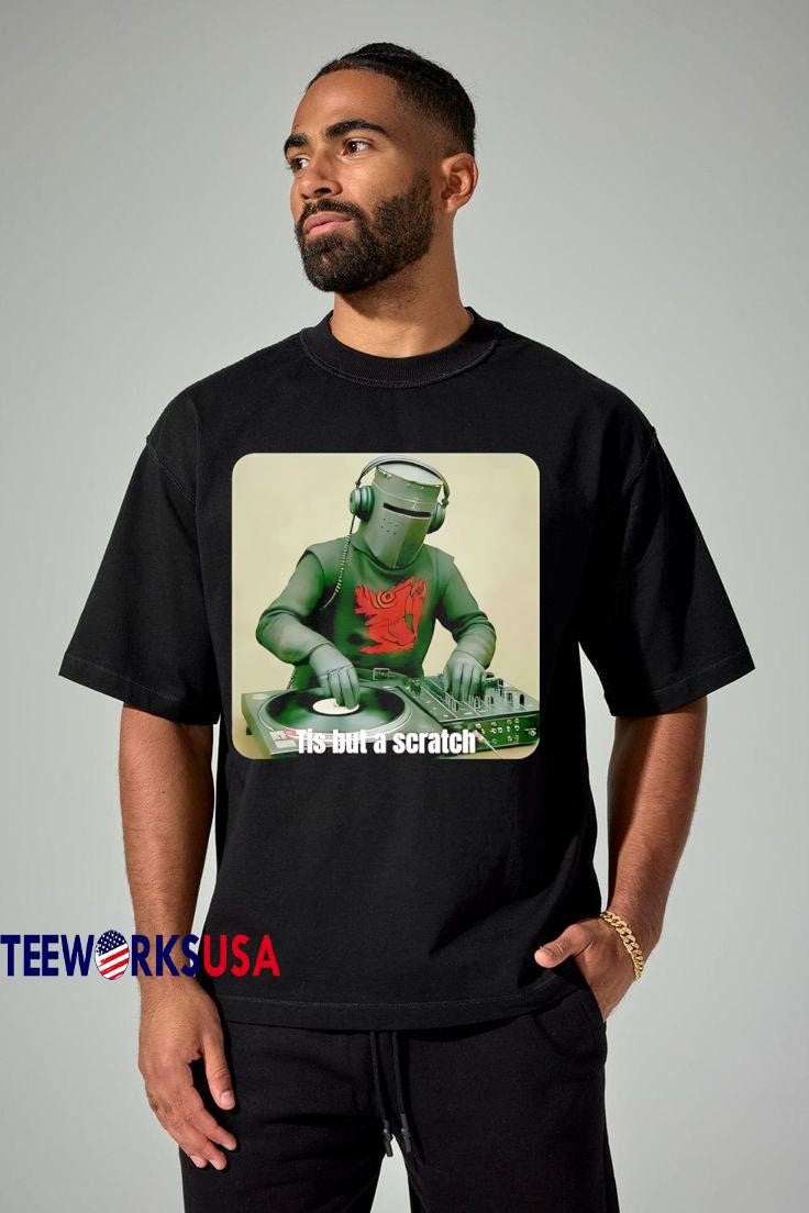 Tis But A Scratch DJ - Adult & Kids T-Shirts, Sweatshirts & Hoodies apparel design preview 3
