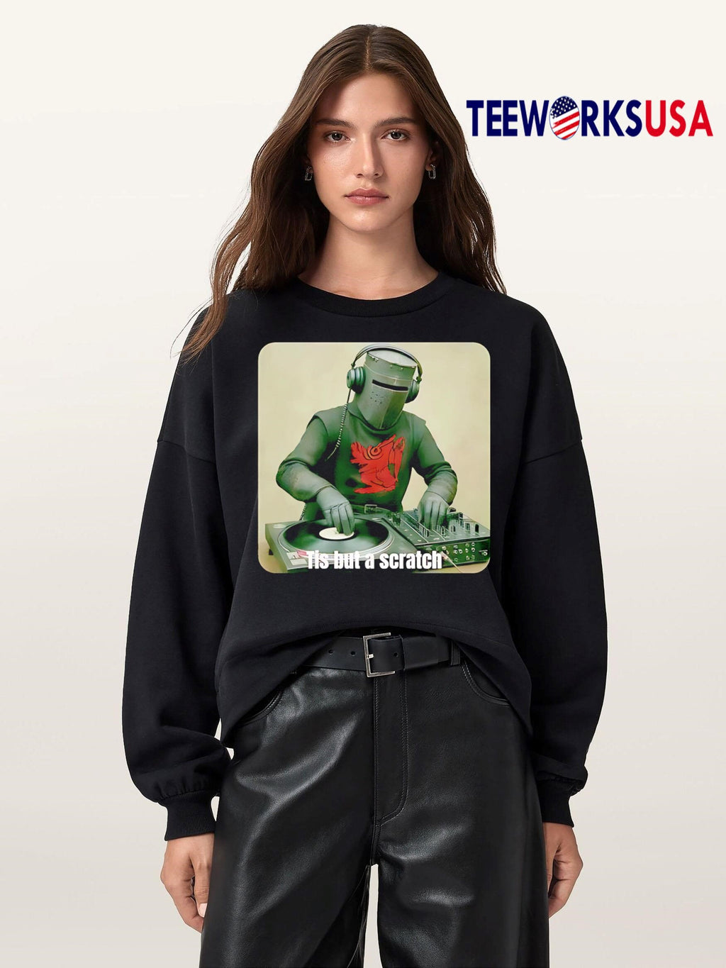 Tis But A Scratch DJ - Adult & Kids T-Shirts, Sweatshirts & Hoodies apparel design preview 5