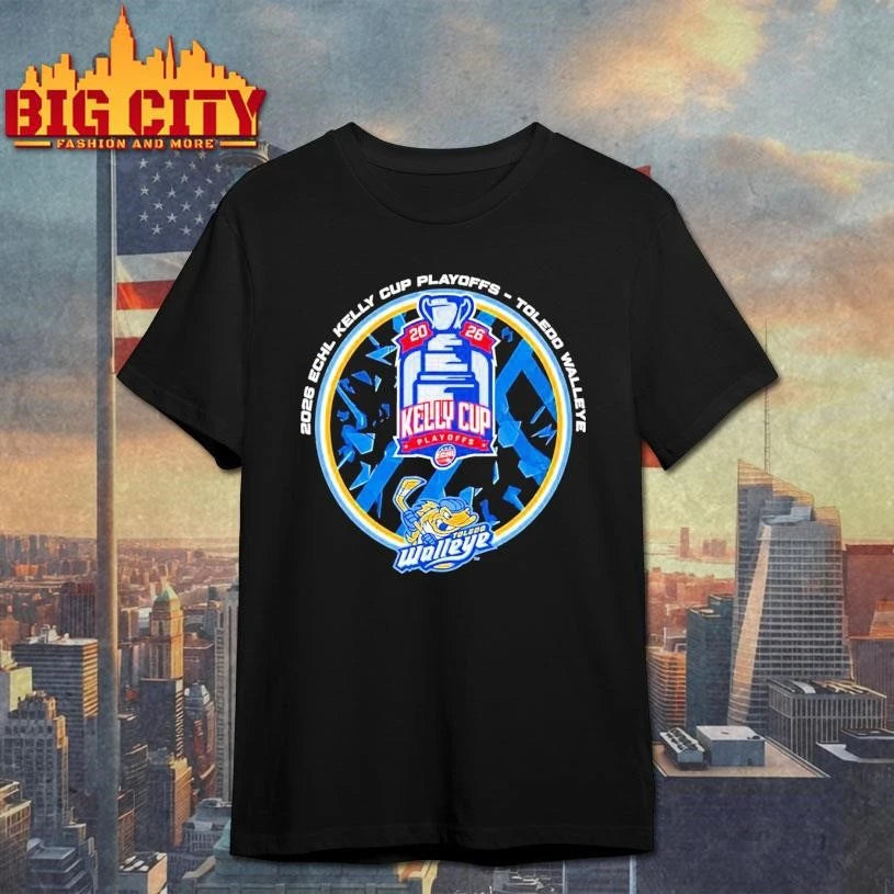 Toledo Walleye 2026 Kelly Cup Playoffs Lock Up - Adult & Kids T-Shirts, Sweatshirts & Hoodies apparel design preview 1