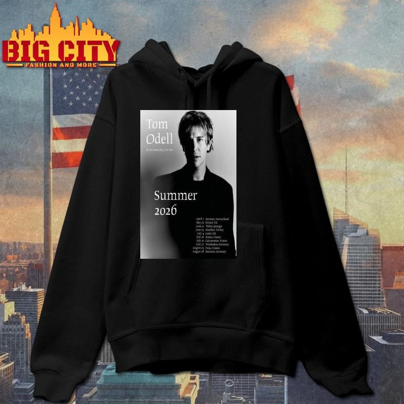 Tom Odell Summer 2026 Poster - Adult & Kids T-Shirts, Sweatshirts & Hoodies apparel design preview 2