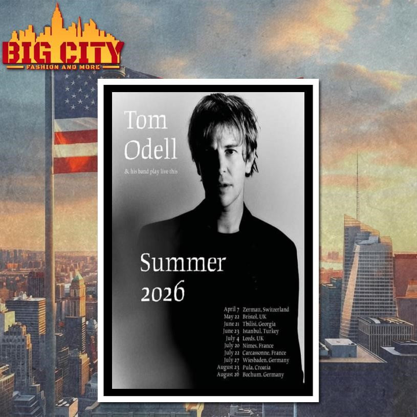 Tom Odell Summer 2026 Poster - Adult & Kids T-Shirts, Sweatshirts & Hoodies apparel design preview 4