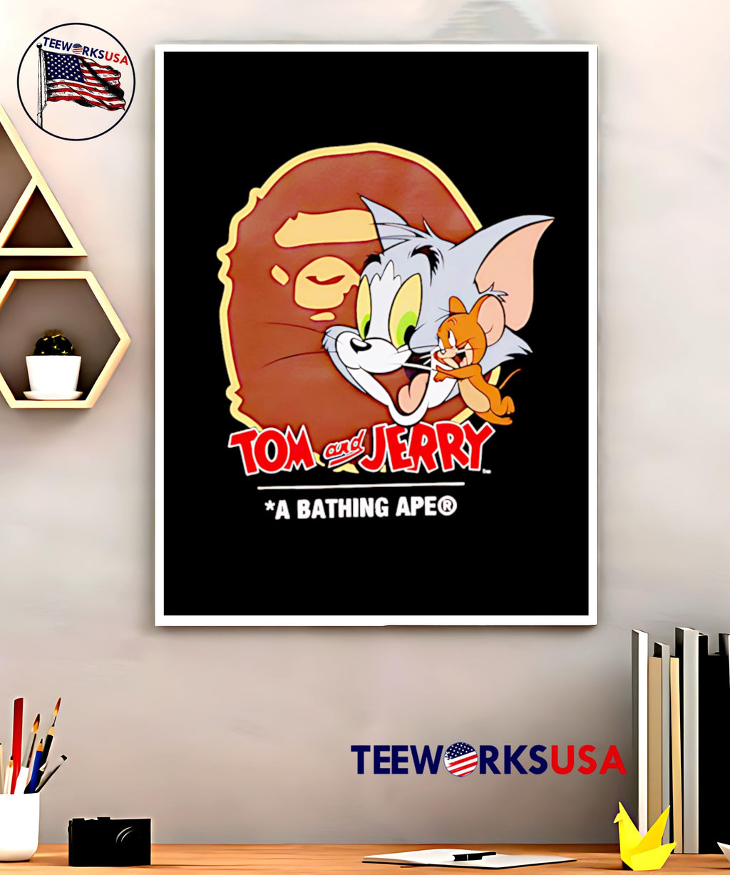 Tom and Jerry Bathing Ape - Adult & Kids T-Shirts, Sweatshirts & Hoodies apparel design preview 5