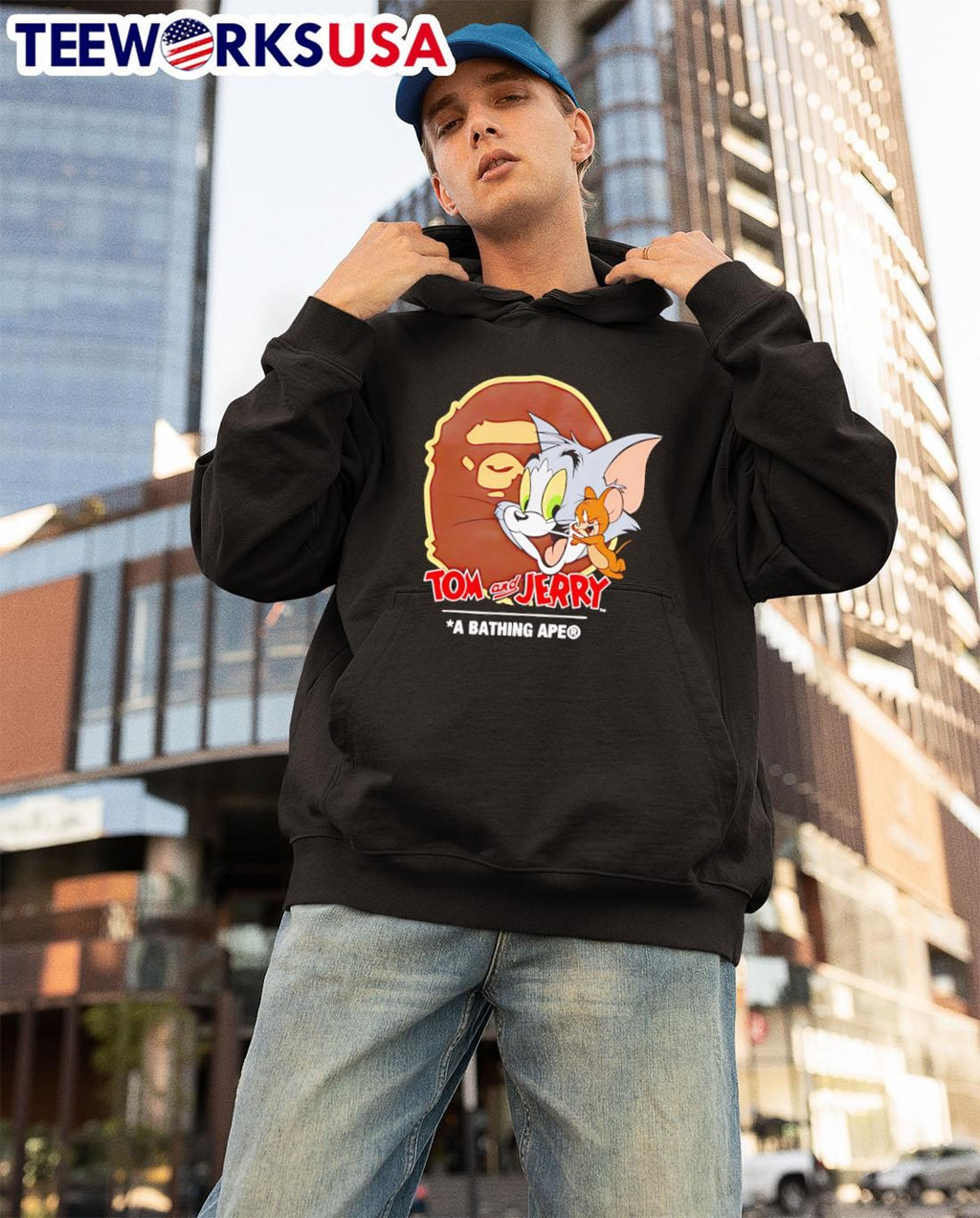Tom and Jerry Bathing Ape - Adult & Kids T-Shirts, Sweatshirts & Hoodies apparel design preview 3