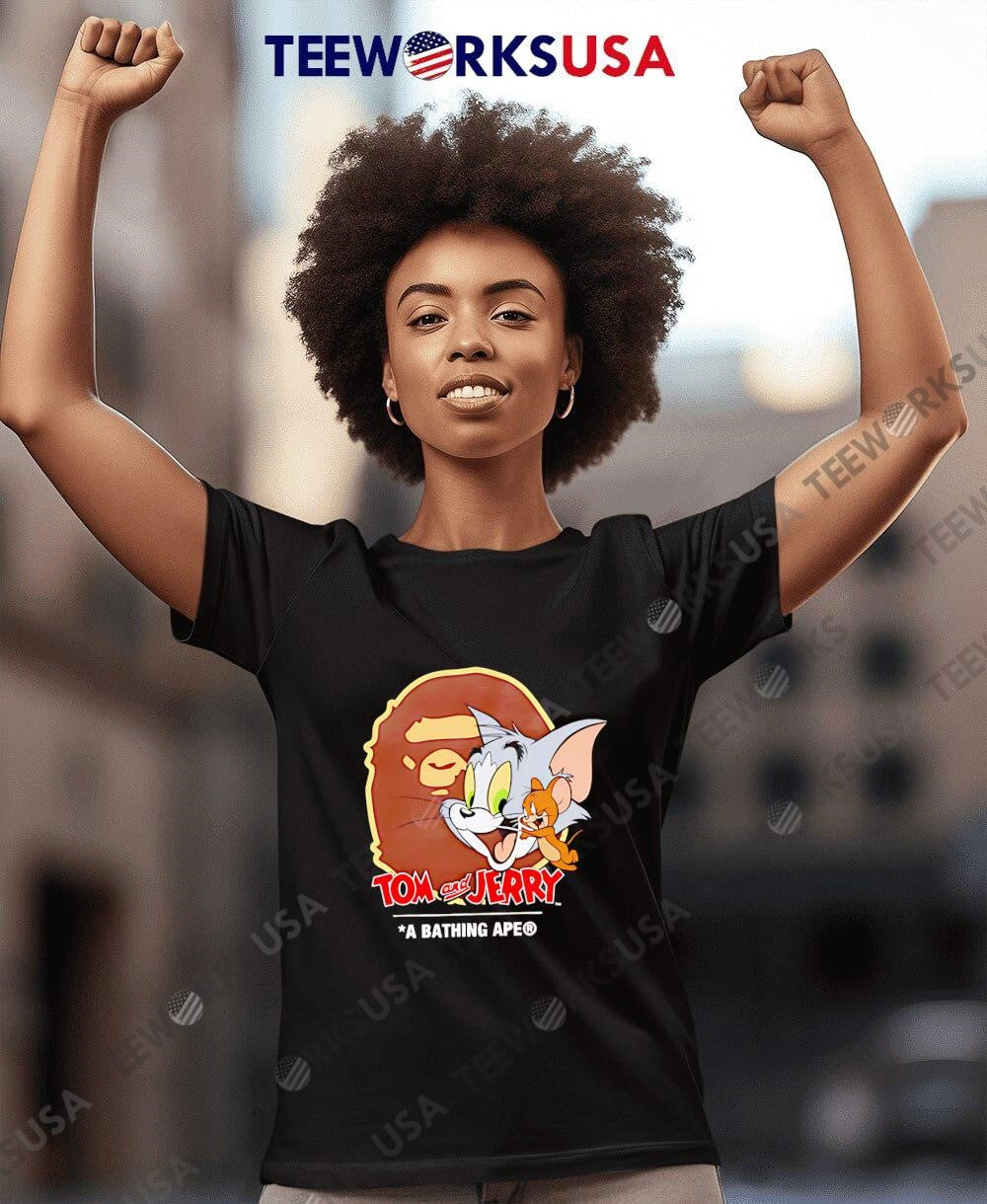 Tom and Jerry Bathing Ape - Adult & Kids T-Shirts, Sweatshirts & Hoodies apparel design preview 8