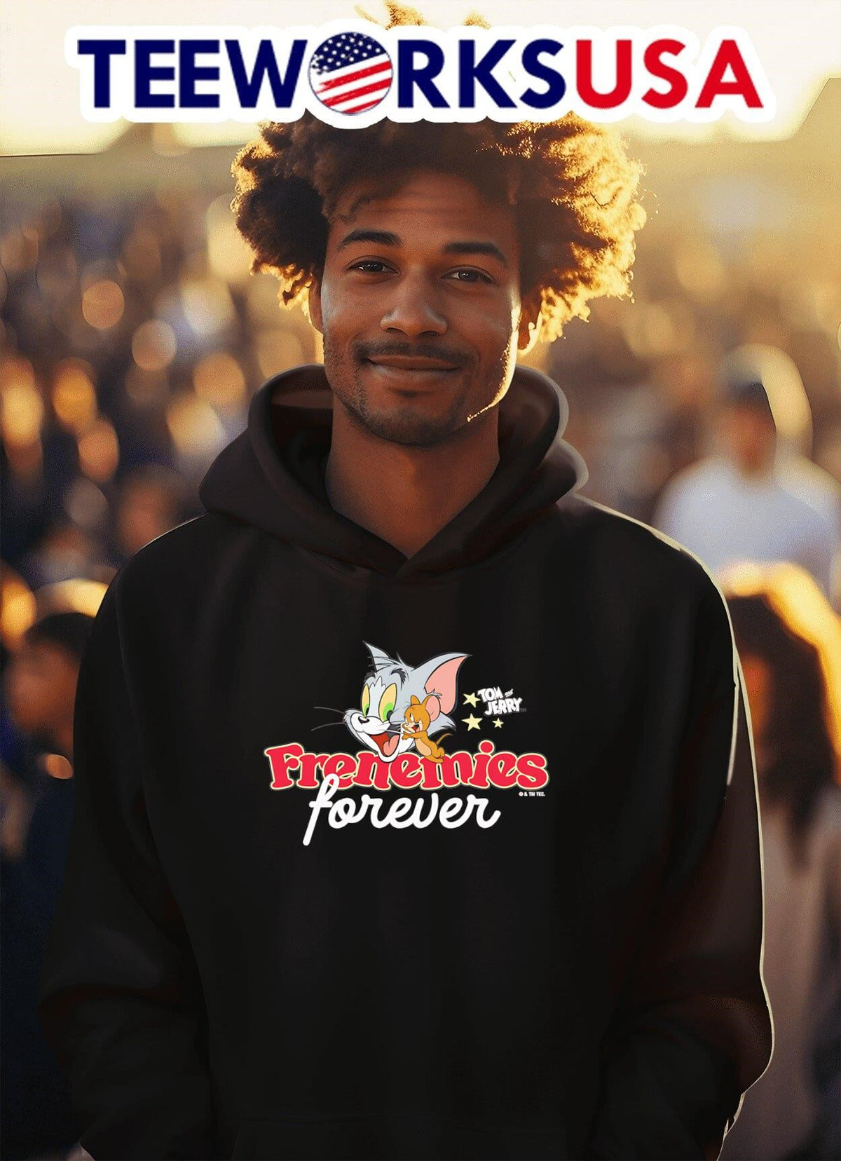 Tom and Jerry Frenemies Forever - Adult & Kids T-Shirts, Sweatshirts & Hoodies apparel design preview 2