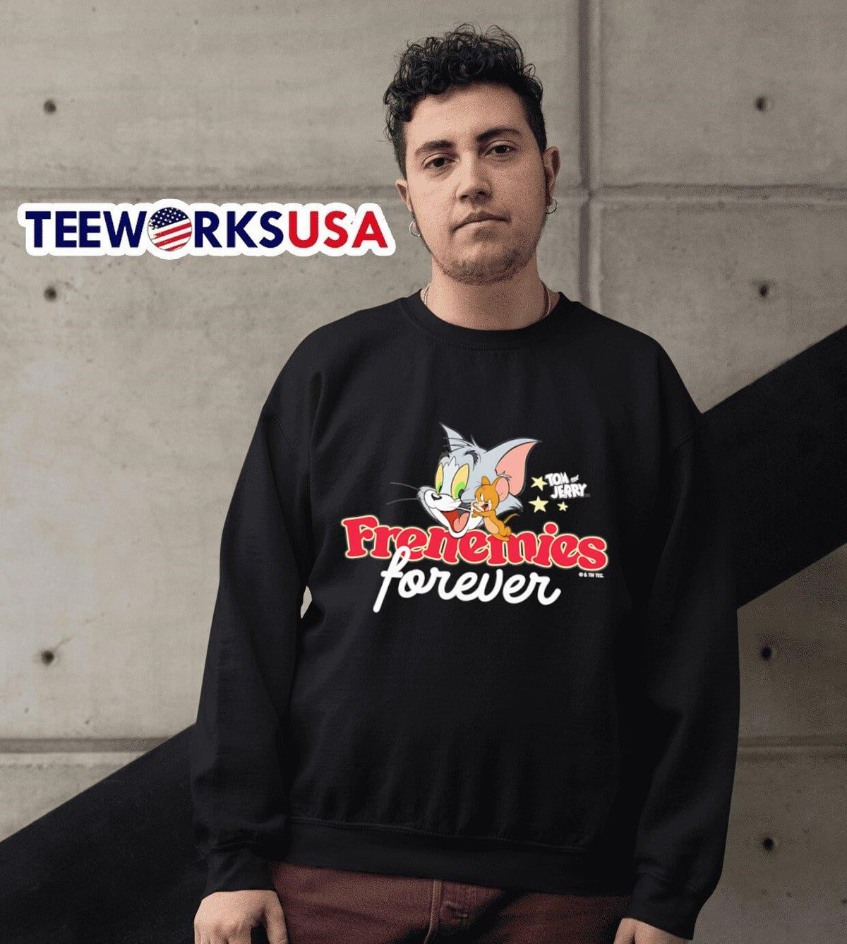 Tom and Jerry Frenemies Forever - Adult & Kids T-Shirts, Sweatshirts & Hoodies apparel design preview 6