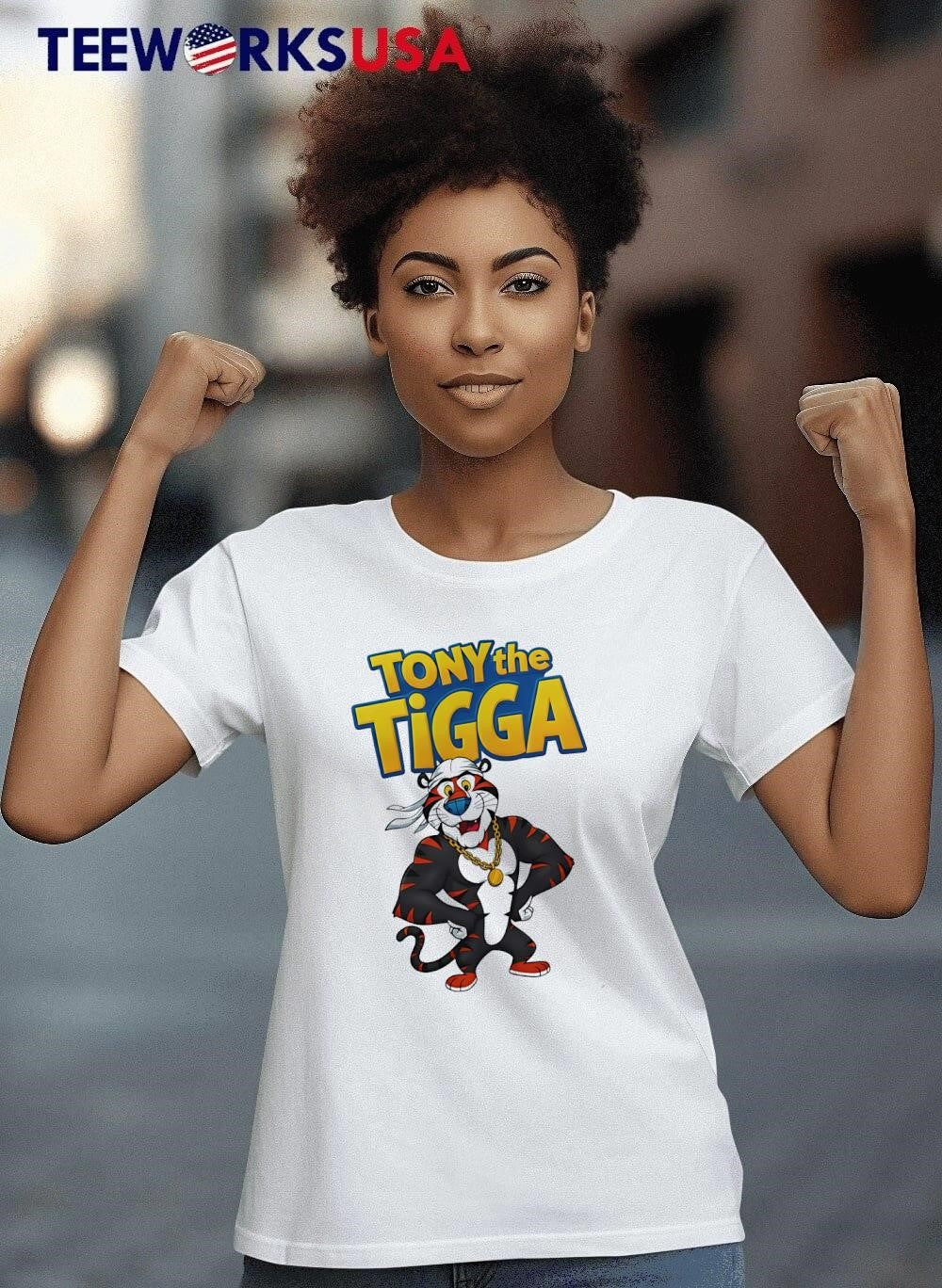 Tony The Tigga Tiger with Headscarf and Gold Chain - Adult & Kids T-Shirts, Sweatshirts & Hoodies apparel design preview 8