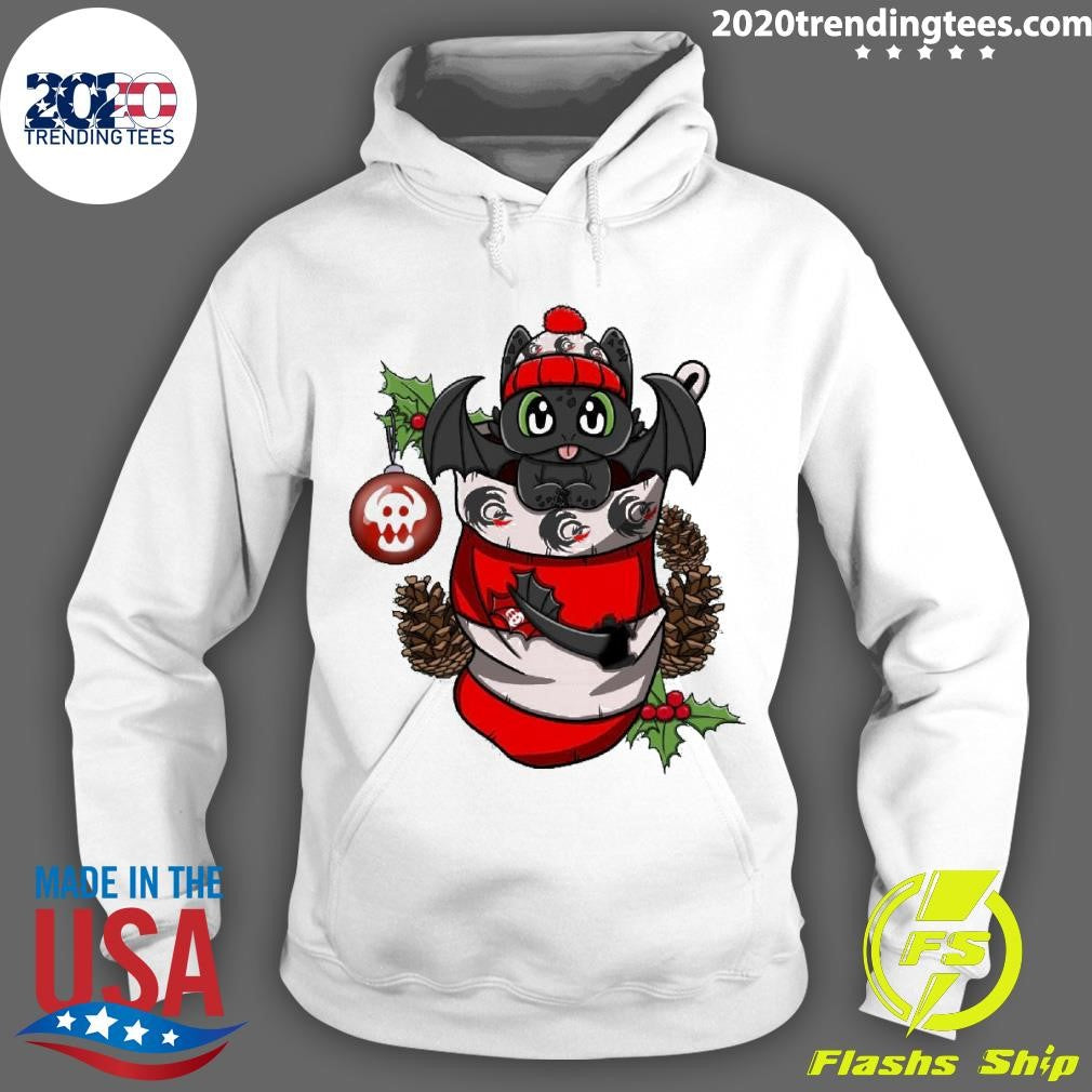 Toothless Dragon Hat Santa Christmas Socks Merry - Adult & Kids T-Shirts, Sweatshirts & Hoodies apparel design preview 2