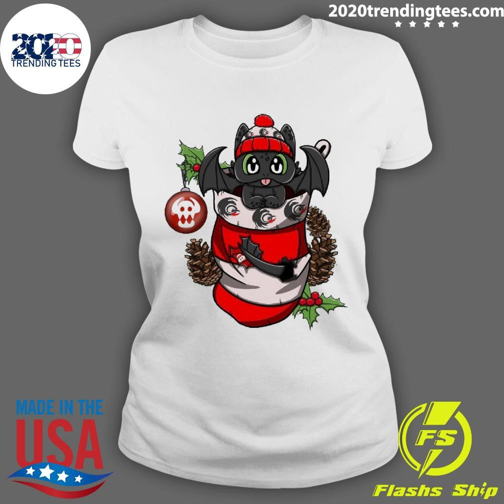 Toothless Dragon Hat Santa Christmas Socks Merry - Adult & Kids T-Shirts, Sweatshirts & Hoodies apparel design preview 3