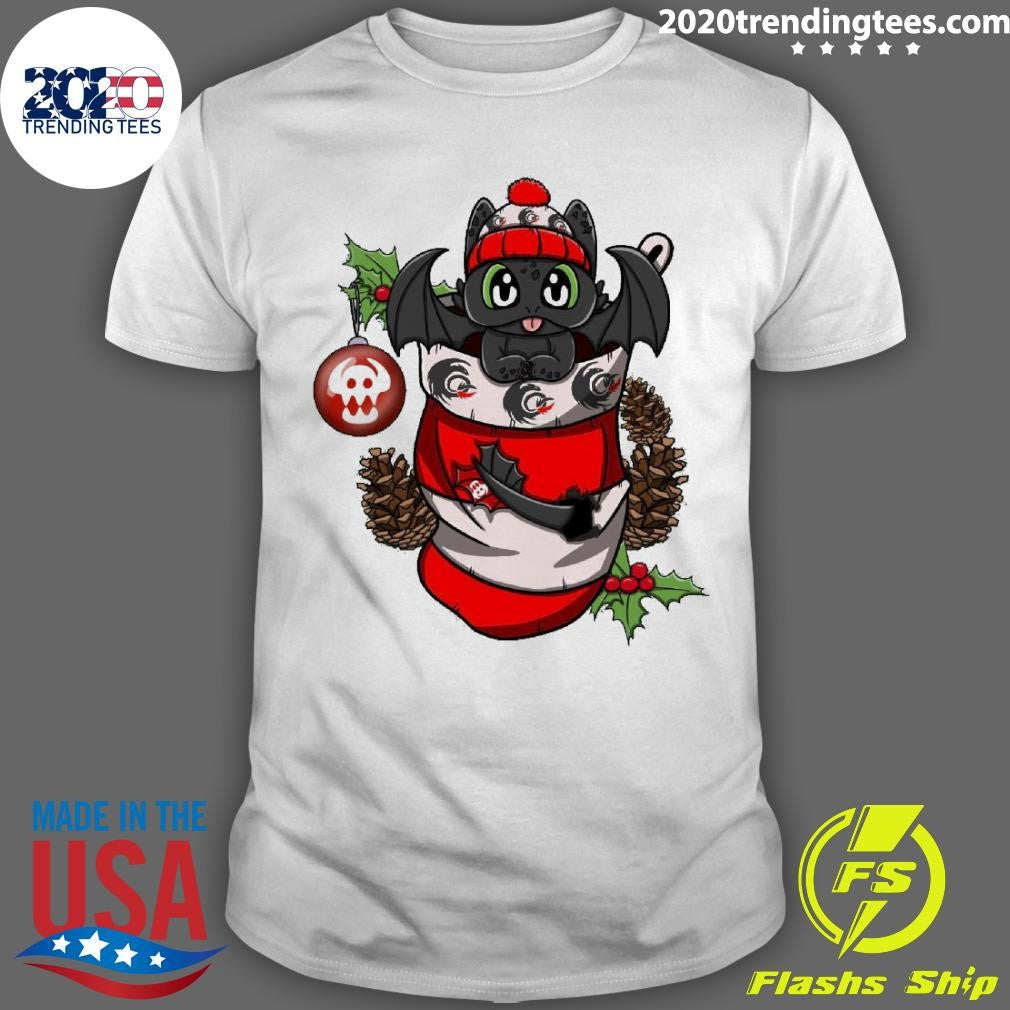 Toothless Dragon Hat Santa Christmas Socks Merry - Adult & Kids T-Shirts, Sweatshirts & Hoodies apparel design preview 1