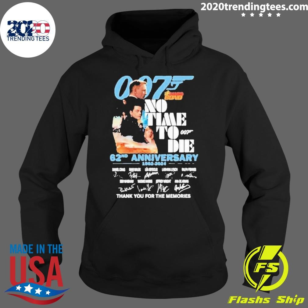 Top 007 James Bond No Time To Die 62nd Anniversary - Adult & Kids T-Shirts, Sweatshirts & Hoodies apparel design preview 2