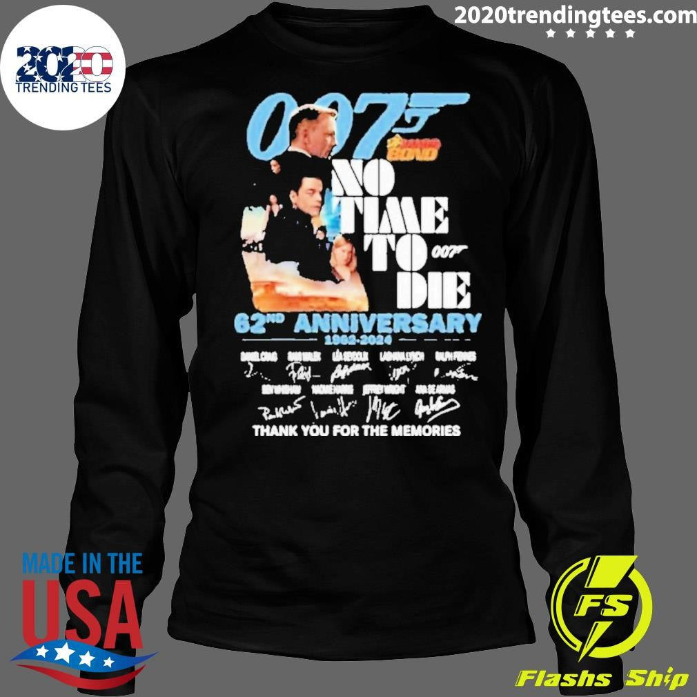 Top 007 James Bond No Time To Die 62nd Anniversary - Adult & Kids T-Shirts, Sweatshirts & Hoodies apparel design preview 4