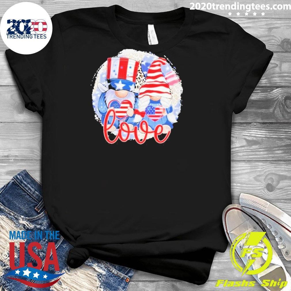 Top 4th Of July Gnomes For Patriotic Graphic Usa Flag - Adult & Kids T-Shirts, Sweatshirts & Hoodies apparel design preview 3