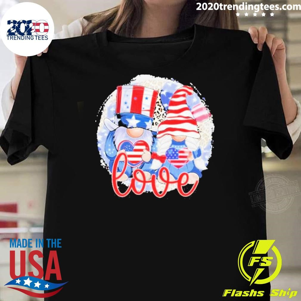 Top 4th Of July Gnomes For Patriotic Graphic Usa Flag - Adult & Kids T-Shirts, Sweatshirts & Hoodies apparel design preview 1