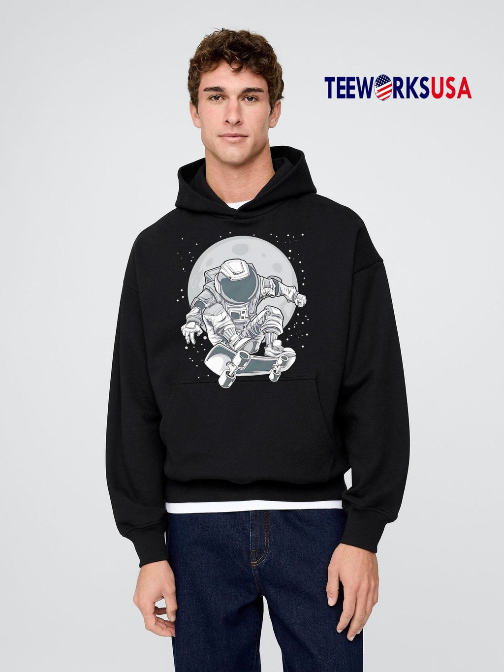 Top Astronaut Skater galaxy - Adult & Kids T-Shirts, Sweatshirts & Hoodies apparel design preview 2