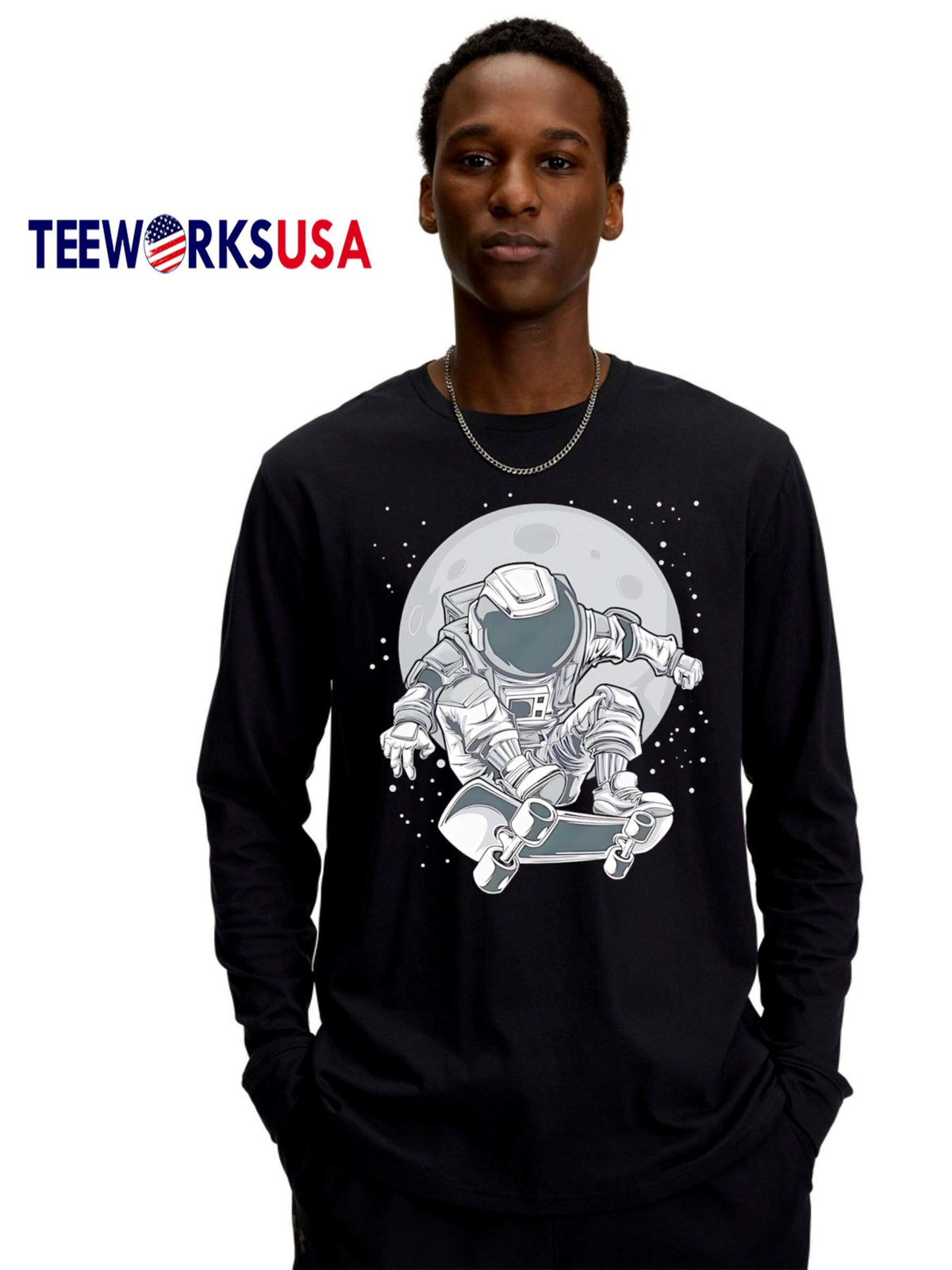 Top Astronaut Skater galaxy - Adult & Kids T-Shirts, Sweatshirts & Hoodies apparel design preview 4