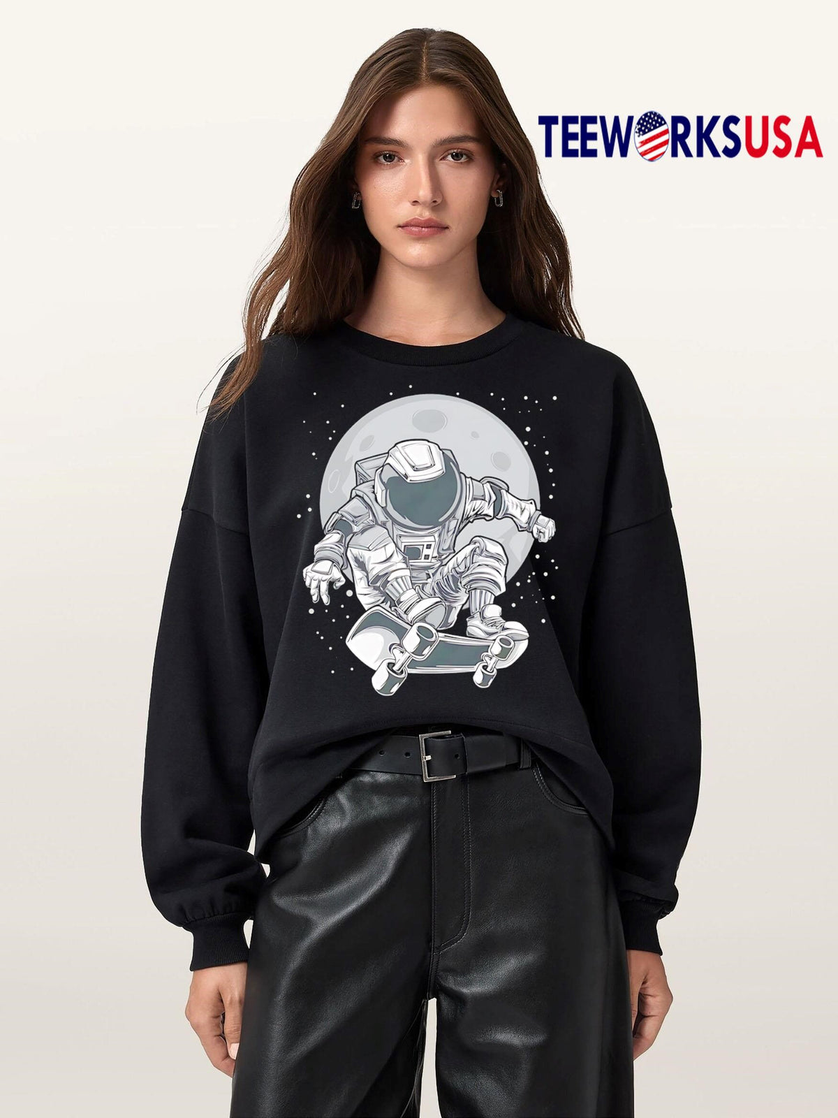Top Astronaut Skater galaxy - Adult & Kids T-Shirts, Sweatshirts & Hoodies apparel design preview 5