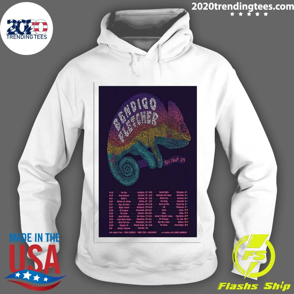 Top Bendigo Fletcher Fall 2024 Tour Poster - Adult & Kids T-Shirts, Sweatshirts & Hoodies apparel design preview 2