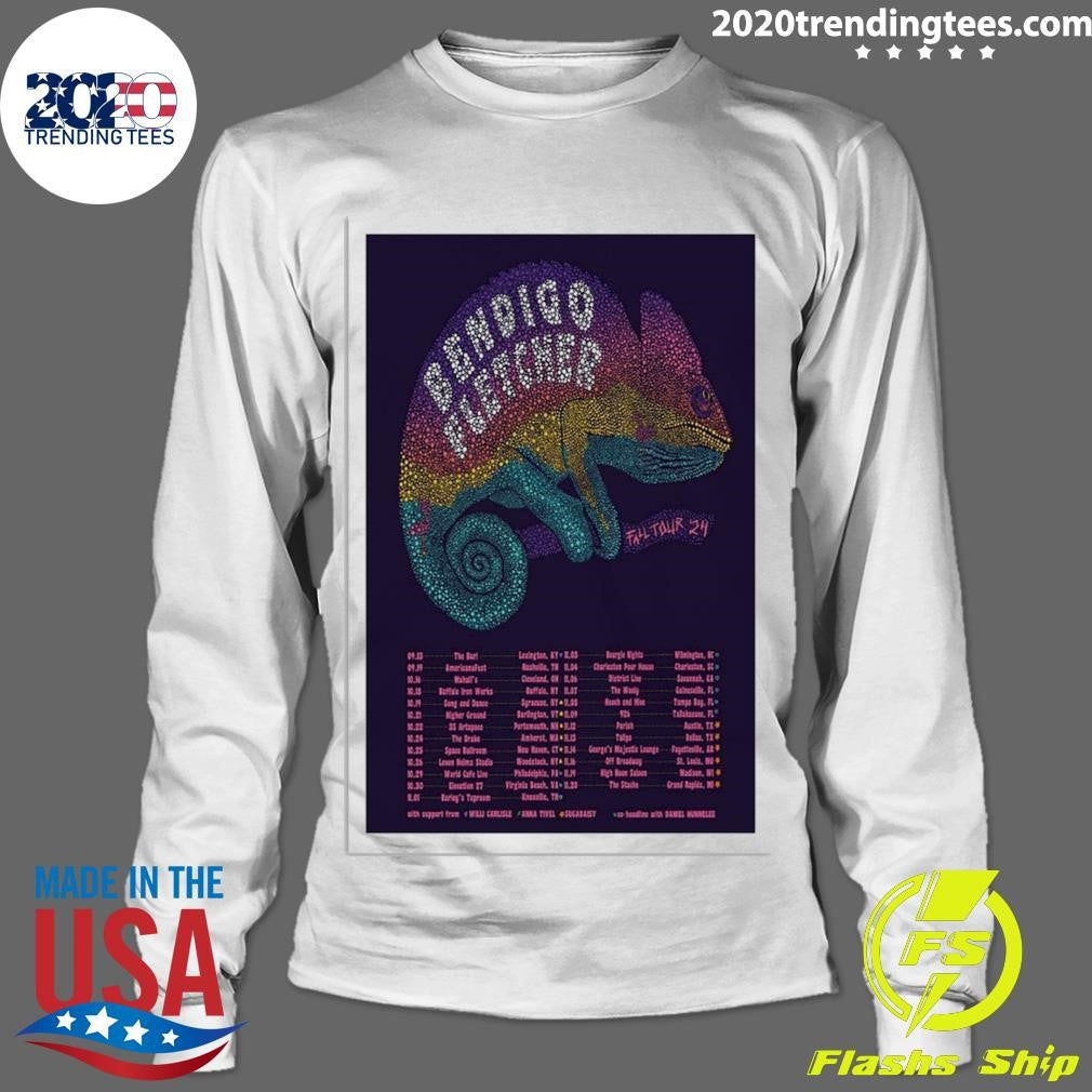 Top Bendigo Fletcher Fall 2024 Tour Poster - Adult & Kids T-Shirts, Sweatshirts & Hoodies apparel design preview 4