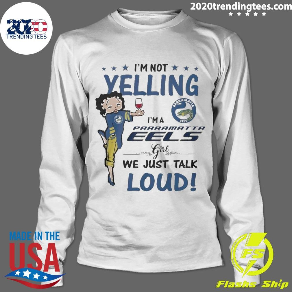 Top Betty Boop I'm not Yelling A Parramatta Eels Girl - Adult & Kids T-Shirts, Sweatshirts & Hoodies apparel design preview 4