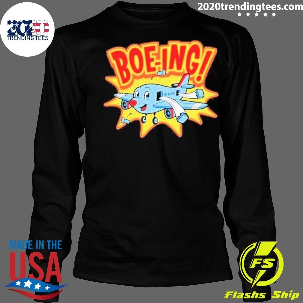 Top Boe-Ing Goes The Plane - Adult & Kids T-Shirts, Sweatshirts & Hoodies apparel design preview 4