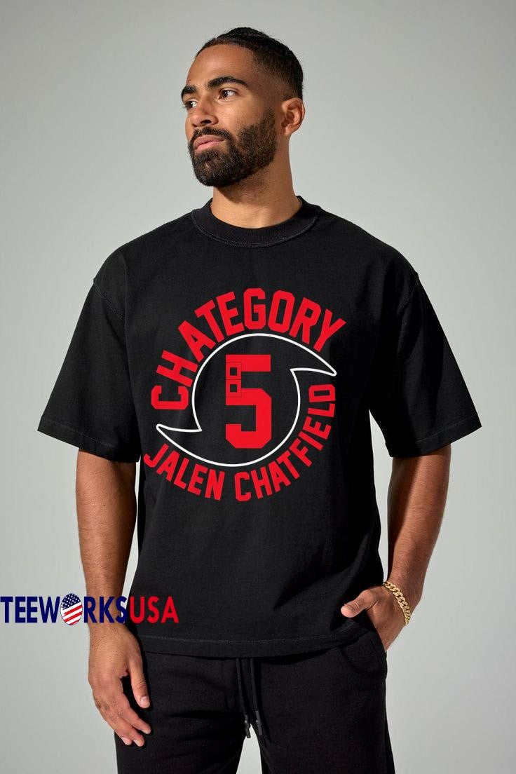 Top Carolina Hurricanes Chategory 5 Jalen Chatfield - Adult & Kids T-Shirts, Sweatshirts & Hoodies apparel design preview 1
