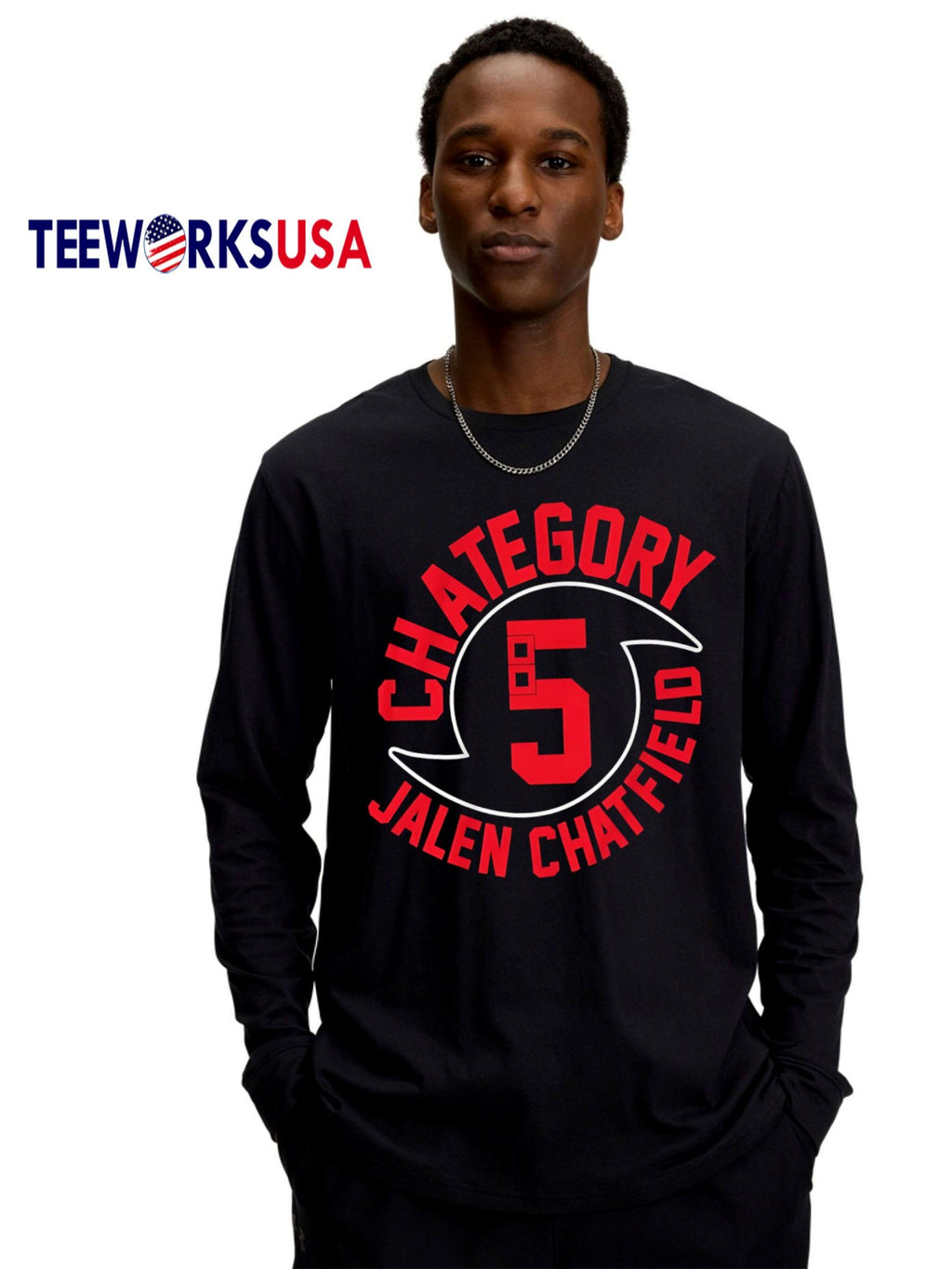 Top Carolina Hurricanes Chategory 5 Jalen Chatfield - Adult & Kids T-Shirts, Sweatshirts & Hoodies apparel design preview 4