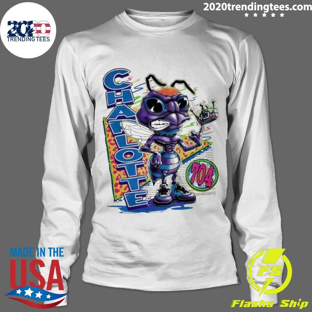 Top Charlotte Hornets Neon Bug - Adult & Kids T-Shirts, Sweatshirts & Hoodies apparel design preview 4