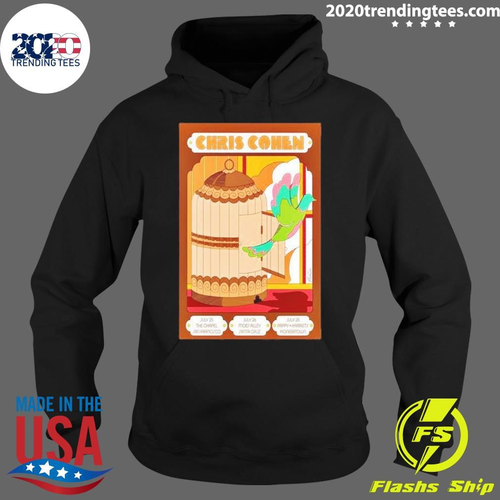 Top Chris Cohen The Chapel San Francisco CA July 25 - Adult & Kids T-Shirts, Sweatshirts & Hoodies apparel design preview 2