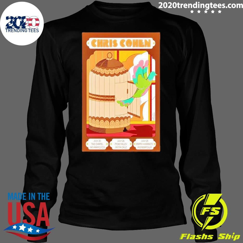 Top Chris Cohen The Chapel San Francisco CA July 25 - Adult & Kids T-Shirts, Sweatshirts & Hoodies apparel design preview 4