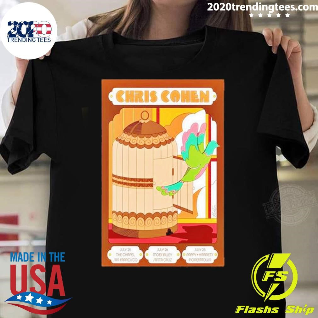 Top Chris Cohen The Chapel San Francisco CA July 25 - Adult & Kids T-Shirts, Sweatshirts & Hoodies apparel design preview 1