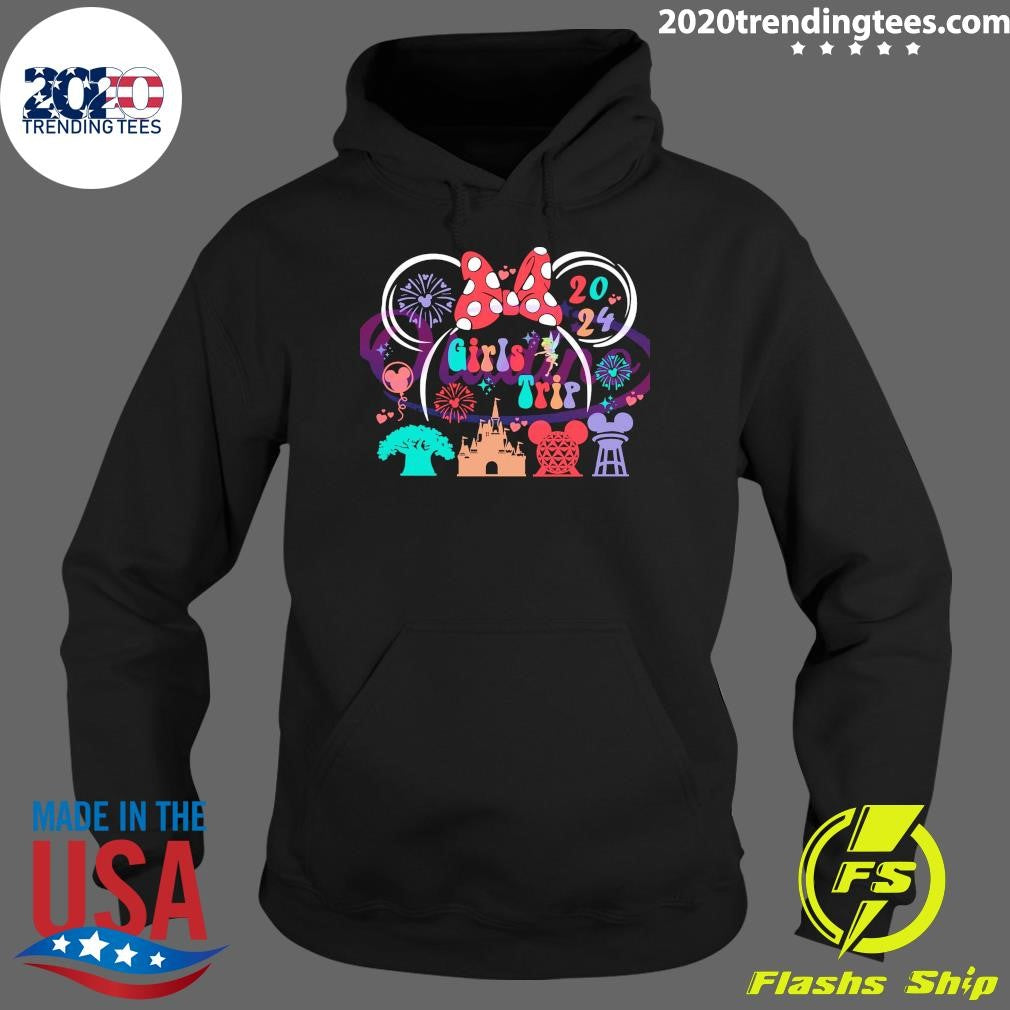 Top Disney Girls Trip 2024 Minnie Head - Adult & Kids T-Shirts, Sweatshirts & Hoodies apparel design preview 2