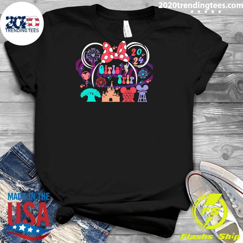 Top Disney Girls Trip 2024 Minnie Head - Adult & Kids T-Shirts, Sweatshirts & Hoodies apparel design preview 3