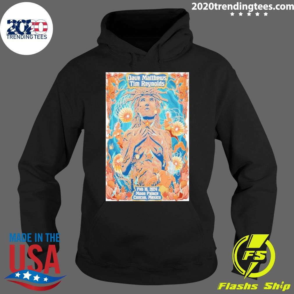 Top February 16 Riviera Maya, Mexico Dave Matthews - Adult & Kids T-Shirts, Sweatshirts & Hoodies apparel design preview 2