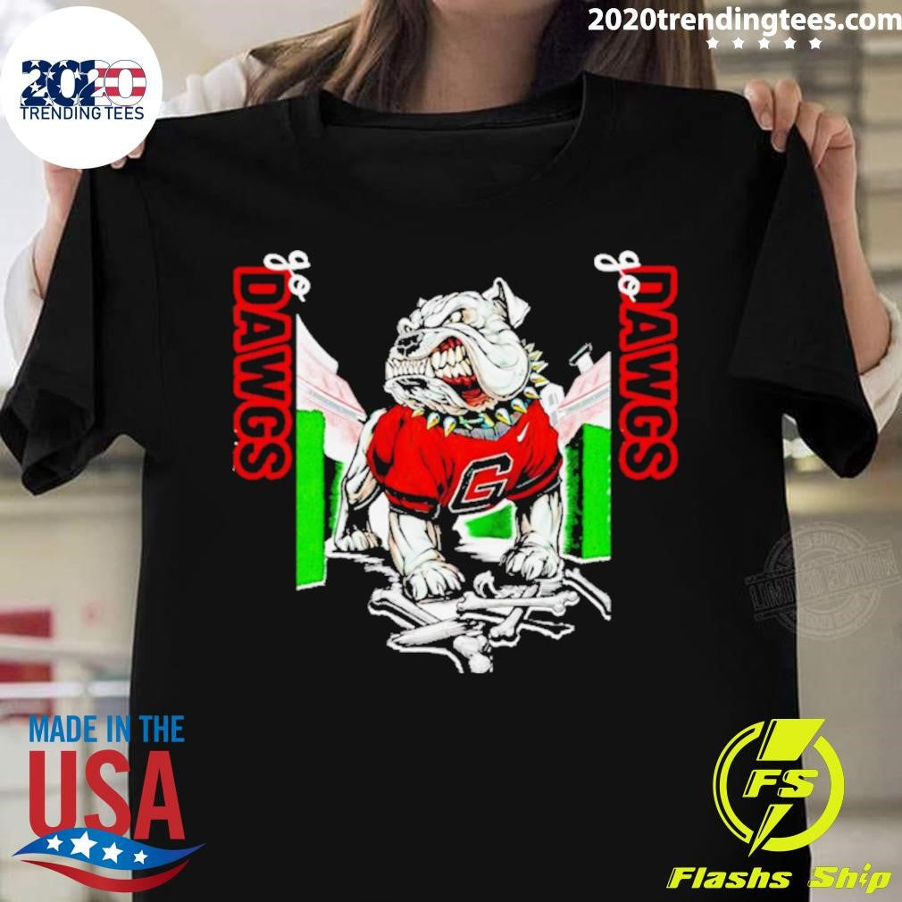 Top Georgia Bulldogs Go Dawgs Mascot - Adult & Kids T-Shirts, Sweatshirts & Hoodies apparel design preview 1
