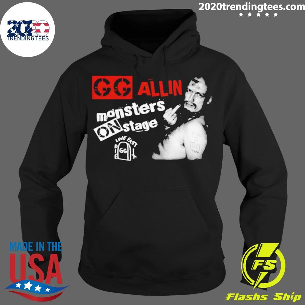Top Gg Allin Monsters On Stage - Adult & Kids T-Shirts, Sweatshirts & Hoodies apparel design preview 2