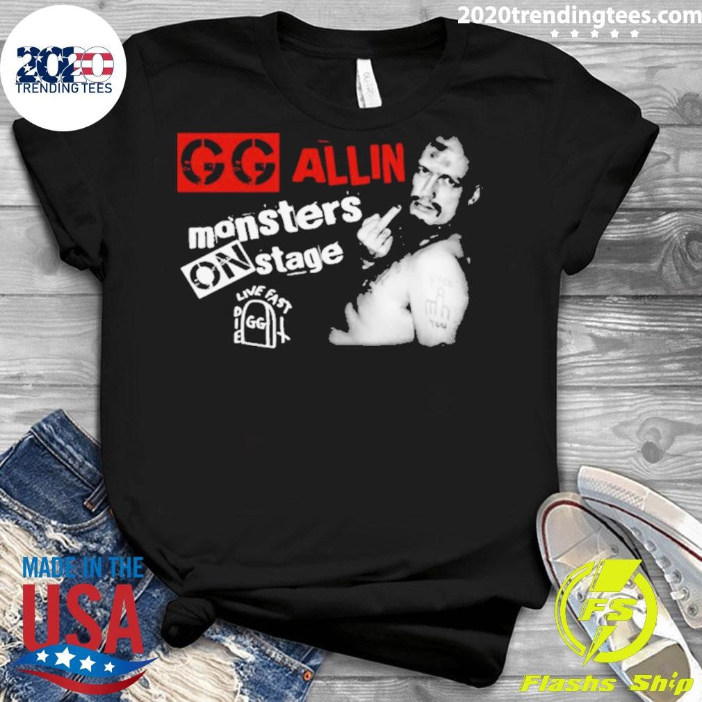 Top Gg Allin Monsters On Stage - Adult & Kids T-Shirts, Sweatshirts & Hoodies apparel design preview 3
