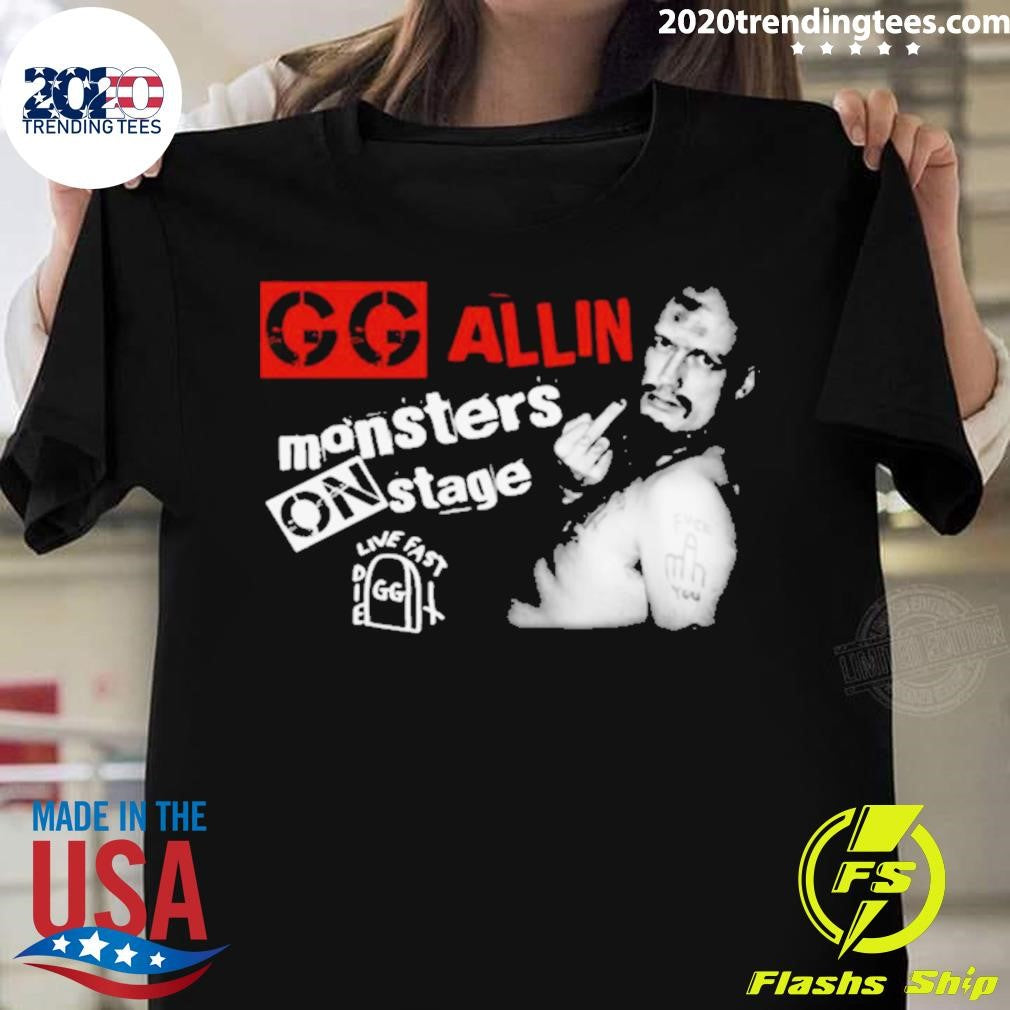Top Gg Allin Monsters On Stage - Adult & Kids T-Shirts, Sweatshirts & Hoodies apparel design preview 1