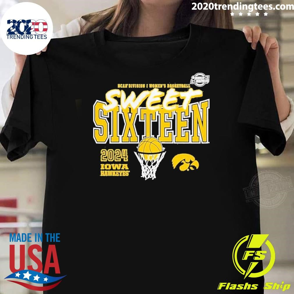 Top Iowa Hawkeyes 2024 NCAA Women's Basketball - Adult & Kids T-Shirts, Sweatshirts & Hoodies apparel design preview 1