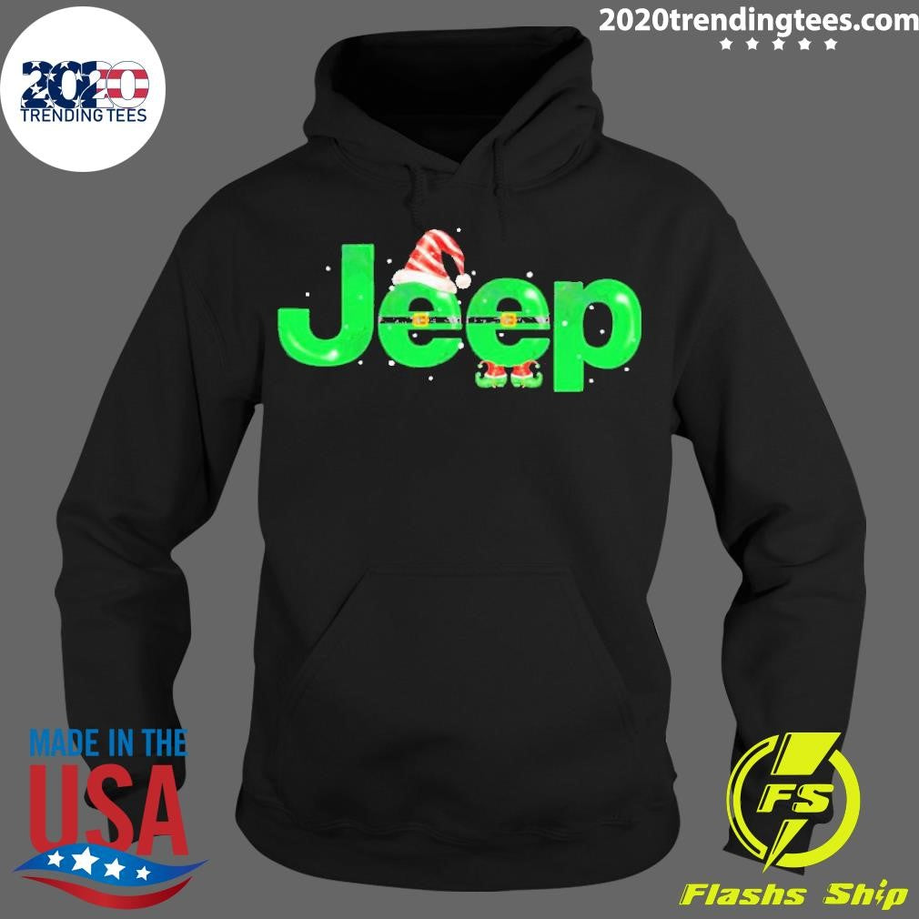 Top Jeep Elf Merry Christmas - Adult & Kids T-Shirts, Sweatshirts & Hoodies apparel design preview 2