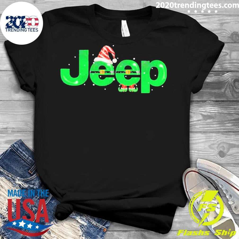 Top Jeep Elf Merry Christmas - Adult & Kids T-Shirts, Sweatshirts & Hoodies apparel design preview 3