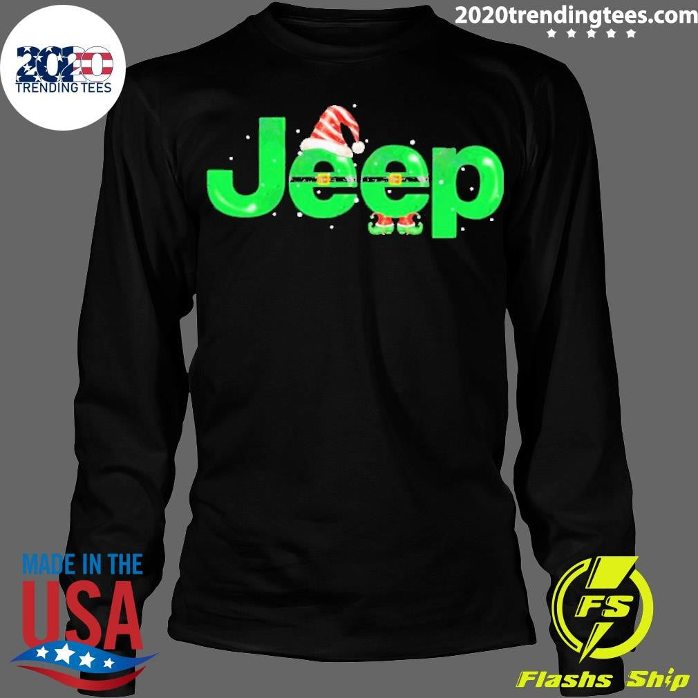 Top Jeep Elf Merry Christmas - Adult & Kids T-Shirts, Sweatshirts & Hoodies apparel design preview 4