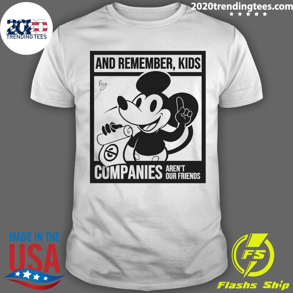 Top Mickey Mouse And Remember Kids Companies Aren't - Adult & Kids T-Shirts, Sweatshirts & Hoodies apparel design preview 1
